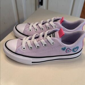 Converse Low Top Canvas Sneakers - Light Lavender with White